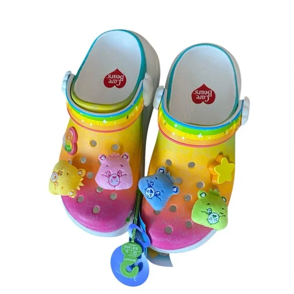 Crocs Care Bear Collab Womens Size 8, Mens Size 6 New Light Up - Picture 2 of 3